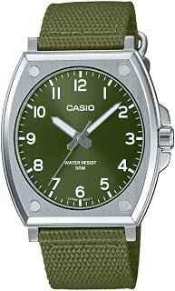 Casio MTP-E730C-3AV Analog Watch Green Dial Nylon Strap