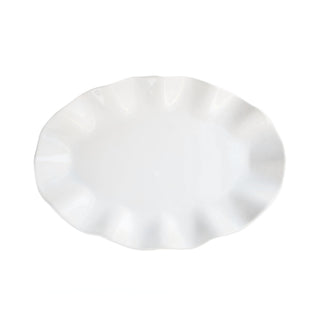 Round Ruffle Platter by American Atelier – Large, Porcelain, White, Model 6217-PLT16