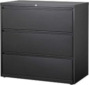 Hirsh Industries 42" Wide Three-Drawer Lateral File - Black 14998