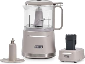 Dash Cordless Food Chopper, 28 oz Ingredient Bowl, French Grey
