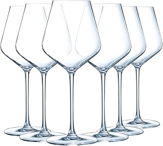 Chef&Sommelier - Distinction Collection - 6 Wine Glasses 38cl - Made in France - Sturdy Packaging