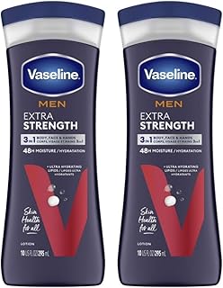 Vaseline Mens Extra Strength Lotion 10 Ounce (295ml) (2 Pack)