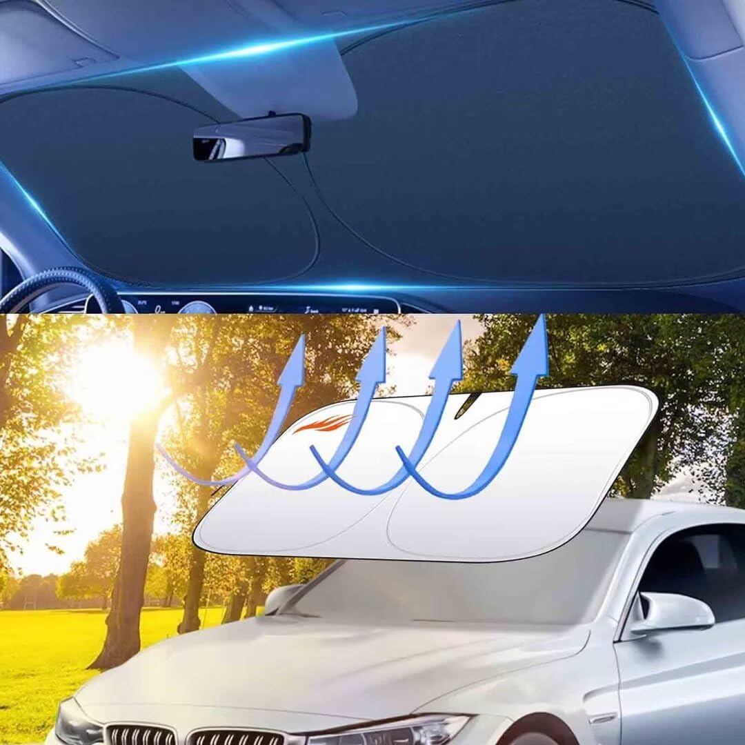 Sun Visor for car windscreen Compatible with BMW M4 CSL 2022-2024，Sun Protection Foldable （Silver） by generic – Compatible with M4 CSL 2022-2024, Model windscreen sun shade
