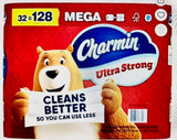 Ultra Strong Mega Roll Toilet Paper by Charmin – 30 Rolls, Paper, White, Pack of 30, Model 332162