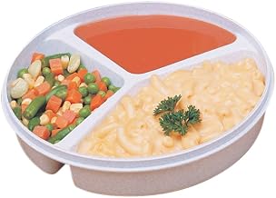 Maddak SP Ableware Sandstone Partitioned Scoop Dish with Lid