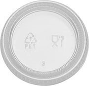 Dixie 1.5 or 2 oz. Plastic Portion Cup Lid by GP PRO (Georgia-Pacific) Clear PL20CLEAR 2400 Count (Case of 24 Sleeves,100 Lids Per Sleeve)
