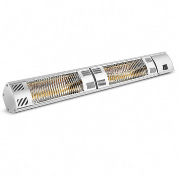 Courtyard Series Silver Wall-Mount Outdoor Patio Heater 3000W by Glownary – 208V, 3 Phase, 15kW, Orange, Model 554zhq3046