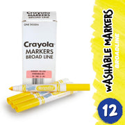 Crayola Yellow / 12 Count (Pack of 1) / Washable Coloring Pens & Markers