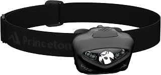 Princeton Tec Vizz Tactical LED Headlamp – 550 Lumen, IPX7 Waterproof, RGB and IR LEDs Regulated Output, 66-Hour Runtime, Lightweight 92 g, Designed for Tactical Applications, Black