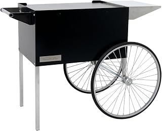 Paragon - Manufactured Fun Professional Series Large Popcorn Cart for 12 and 16-Ounce Poppers, Black, (3090710)