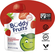 Buddy Fruits Strawberry / 3.2 Ounce (Pack of 18) / 18 Applesauce