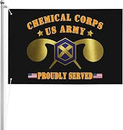 Double-Sided 3ply 2x3FT US Chemical Corps Flag Heavy-Duty Polyester Indoor Outdoor Use92