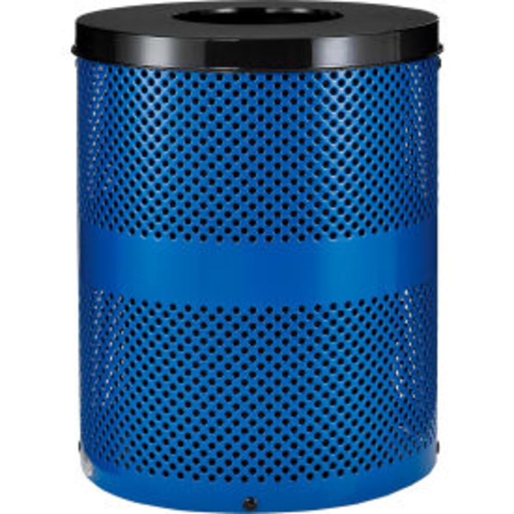Global Industrial Blue / Industrial / 36.0 gallons Outdoor Trash Cans