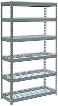 Global Industrial Extra Heavy Duty Shelving 48" W x 18" D x 60" H with 6 Shelves, Wire Deck, Gry