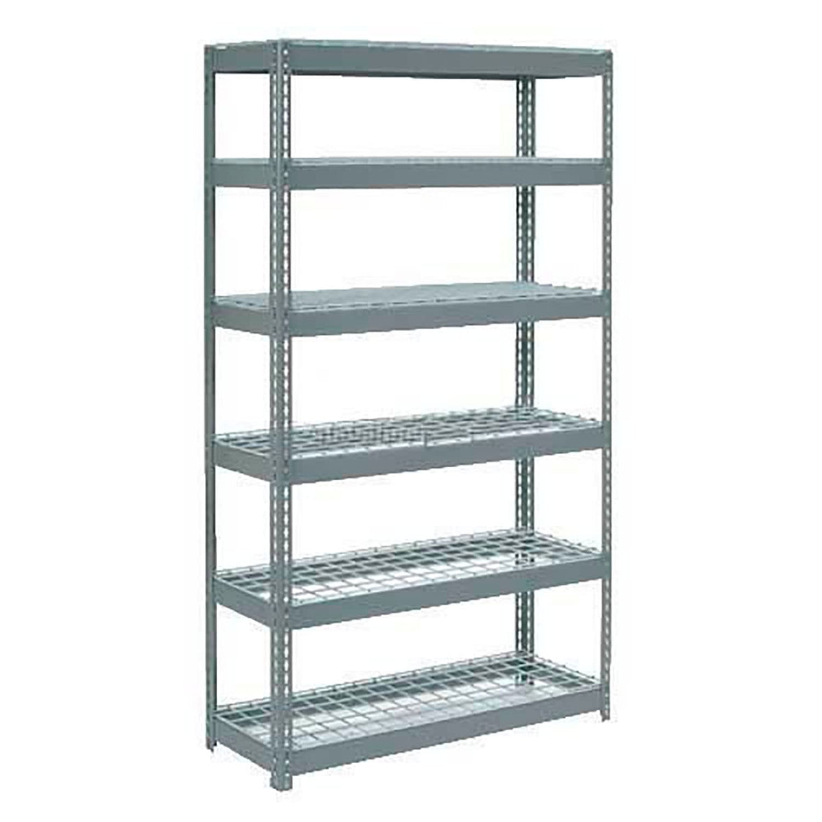 Extra Heavy Duty Shelving 48" W x 18" D x 60" H with 6 Shelves by Global Industrial – Alloy Steel, Grey, Model 717190