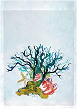 FL1092 12.5 x 18 in. Starfish, Coral, Shells Flag