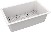 Elkay ELGRU13022WH0C Quartz Classic 29-1/2" x 18-3/4" x 9-1/2", Single Bowl Undermount Sink Kit, White