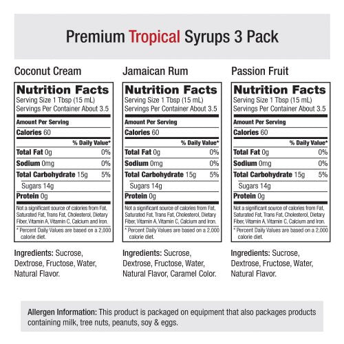 Amoretti Tropical Syrups 3 Pack / 1.7 Fl Oz (Pack of 1) / 1 Syrups