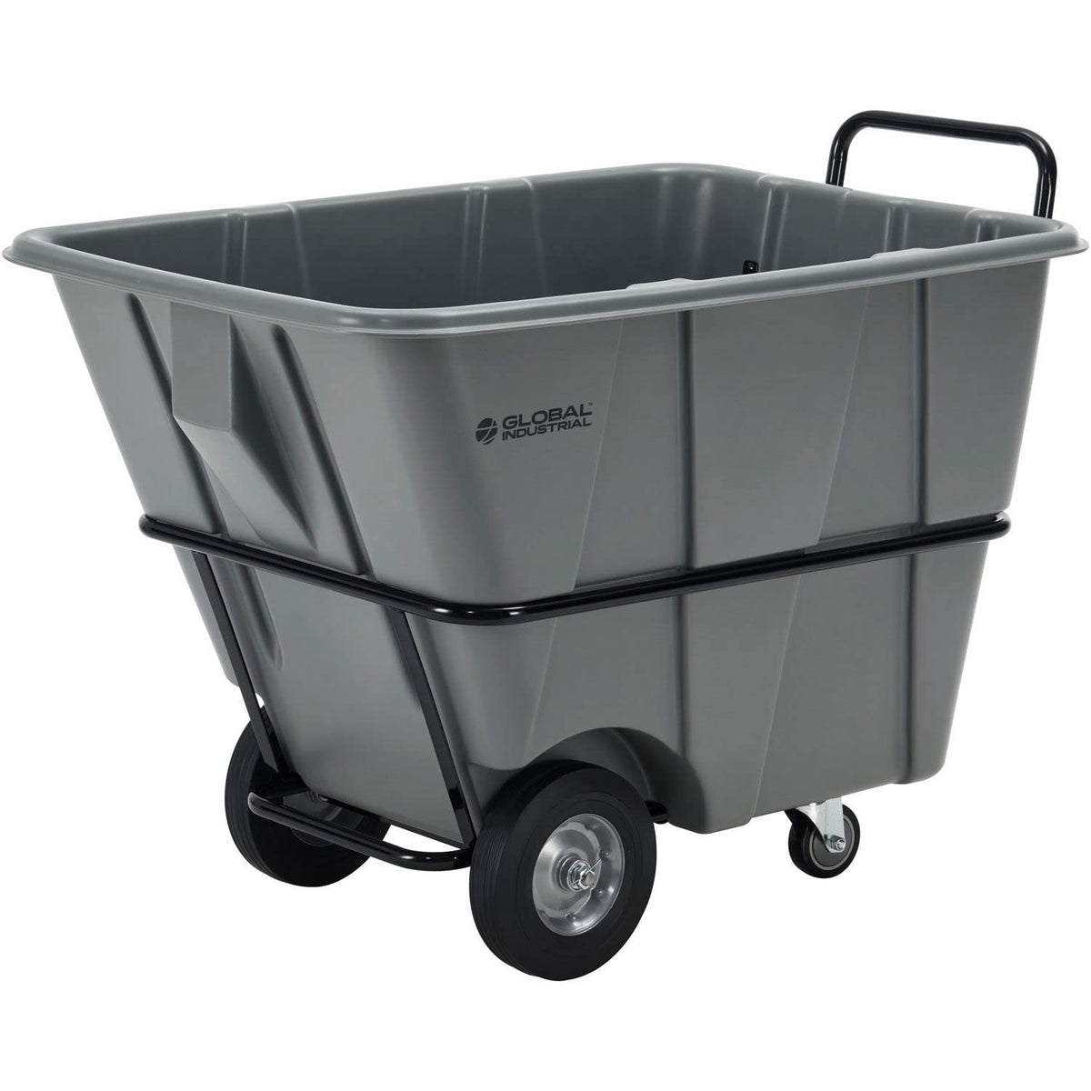 Heavy Duty Plastic Tilt Truck by Global Industrial – 0.5 cubic_yards, Plastic, Gray, Model 984613HD