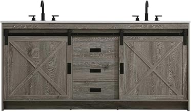 Austin 72" Double Bathroom Vanity in Rustic Grey