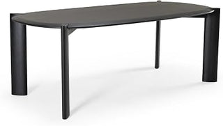 Steven - Modern Black Oval Dining Table