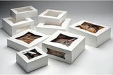 Bakery Box with Window White Paper - 9"Sq x 2 1/2"D 200 Per Case