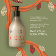Ekos Cacau Collagen Boosting Body Lotion - Vegan Skin Care - Moisturize & Firm Skin Texture - Boost Collagen Production - Brazilian Beauty Secrets - Self Care & Body Care - 13.5