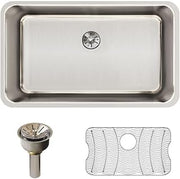 Elkay ELUH281610PDBG Lustertone Classic Single Bowl Undermount Stainless Steel Sink Kit with Perfect Drain, 36