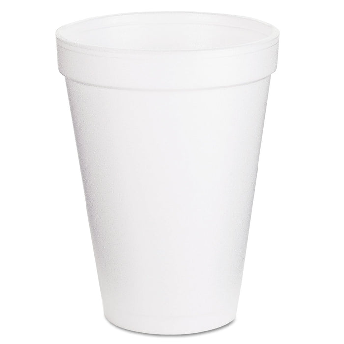 Dart Container Corp. 12J12 Foam Cups, 12 oz., White (Pack of 1000)