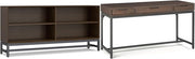 SIMPLIHOME Banting 2-Piece Home Office Set – 60" Solid Wood Desk