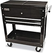 Homak 27-Inch Professional Series 2-Drawer Slide-Top Locking Serivce Cart, Black, BK06022704