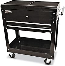 Homak 27-Inch Professional Series 2-Drawer Slide-Top Locking Serivce Cart, Black, BK06022704