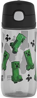 THERMOS FUNTAINER 16 Ounce Plastic Hydration Bottle with Spout, MINECRAFT | BPA Free Material
