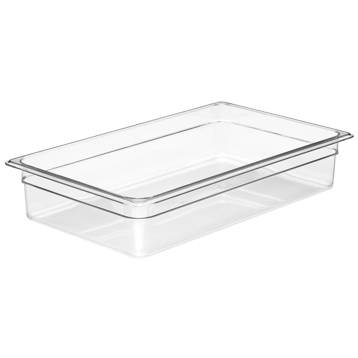 Cambro 14CW 13.7 qt Capacity – 20-7/8" Length x 12-3/4" Width x 4" Depth, Camwear Clear Polycarbonate Full Size Food Pan