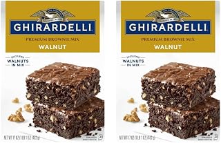 Ghirardelli Premium Brownie Mix Walnut, 17 OZ (Pack of 2)