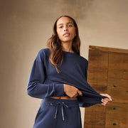 Cloud Terry Crew by by TravisMathew – Lyocell, Spandex, Navy Blazer