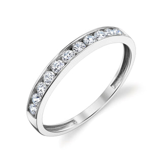 10k Solid White Gold Channel Wedding Band Size by Tesori & Co – Metal, White