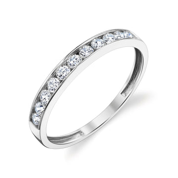 10k Solid White Gold Channel Wedding Band Size by Tesori & Co – Metal, White