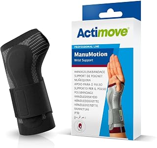 Actimove Professional ManuMotion Wrist Support | Wrist Brace with Thumb Support for Arthrosis, Rheumatoid Arthritis, Sprains, Tendon, Soft Tissue & Ligament Injuries, Postoperative Care | Charcoal, Right, 2X-Large
