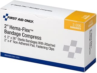 First Aid Only 2-006-001: 2" Hema-Flex Bandage Compress, 4