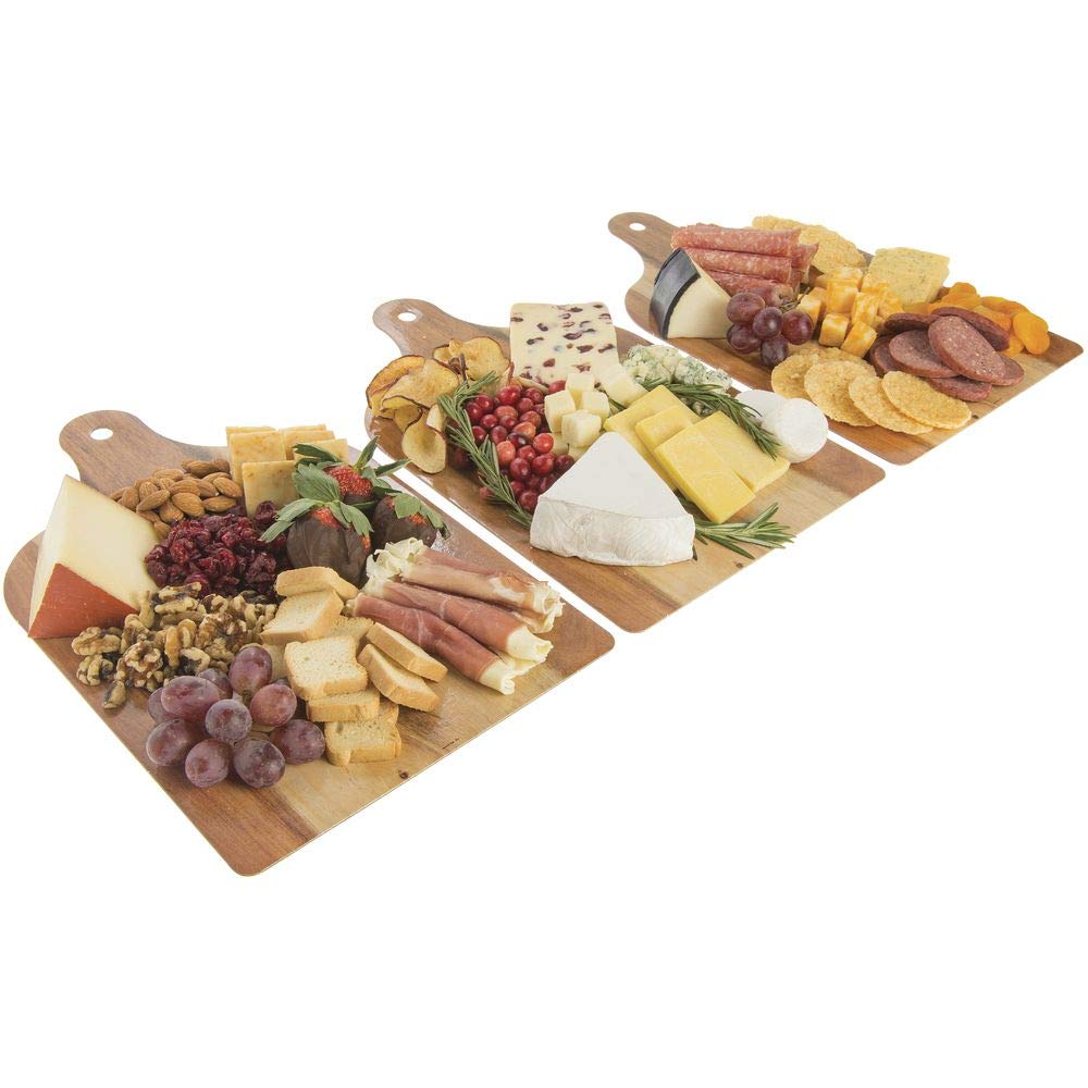 Disposable Charcuterie Board - Case of 400 Eco-Friendly Recyclable Cardboard Serving Boards by SOLIA INC – Large, Cardboard, Wood-Grain, Pack of 400, Model EC15001_