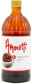 Amoretti Hazelnut Praline Compound 2.2 lbs - Natural Flavors, Shelf Stable Even After Opening, Certified Kosher, TTB Approved, Perfect for Baking Applications & Beverages