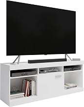 Techni Mobili TV Stand with Cabinet & Media Stoarge Fits 65 Inch TV, White