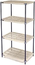 Nexel 5 Tier Vented Plastic Shelving, 36" W x 21" D x 63" H, Nexelon Finish