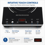 Portable Induction Cooktop by Eurodib – Large, Polypropylene, Black, Model C1823