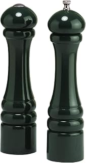 Chef Specialties 10 Inch Imperial Pepper Mill and Salt Shaker Set - Forest Green