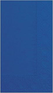 Hoffmaster 180522 Dinner Napkin, Regal Embossed, 2-Ply, 1/8 Fold, 17" Length x 15" Width, Navy (8 Packs of 125)