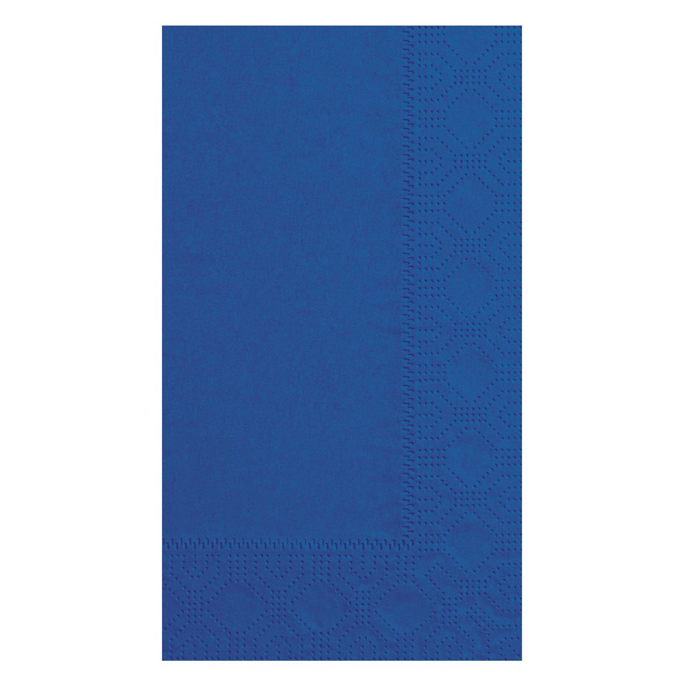 Hoffmaster 180522 Dinner Napkin – Regal Embossed, 2-Ply, 1/8 Fold, 17" Length x 15" Width, Navy (8 Packs of 125)