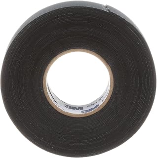 3M Temflex Rubber Splicing Tape 2155, 1-1/2 in x 22 ft, Black, 1 Roll | General Purpose Self-Fusing Electrical Insulating Tape, HT002001119