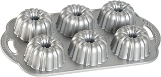 Nordic Ware Anniversary Bundtlette, 4.5 Cup, Silver